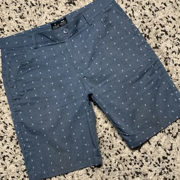 Public Record Men’s Blue Palm Tree Print Ligjtweight Shorts Size 32 - Picture 3 of 9